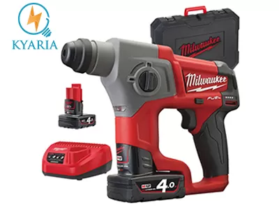 Máy khoan búa Milwakee M12 CH-402C SET (Sạc + 2 Pin12V 4.0Ah)